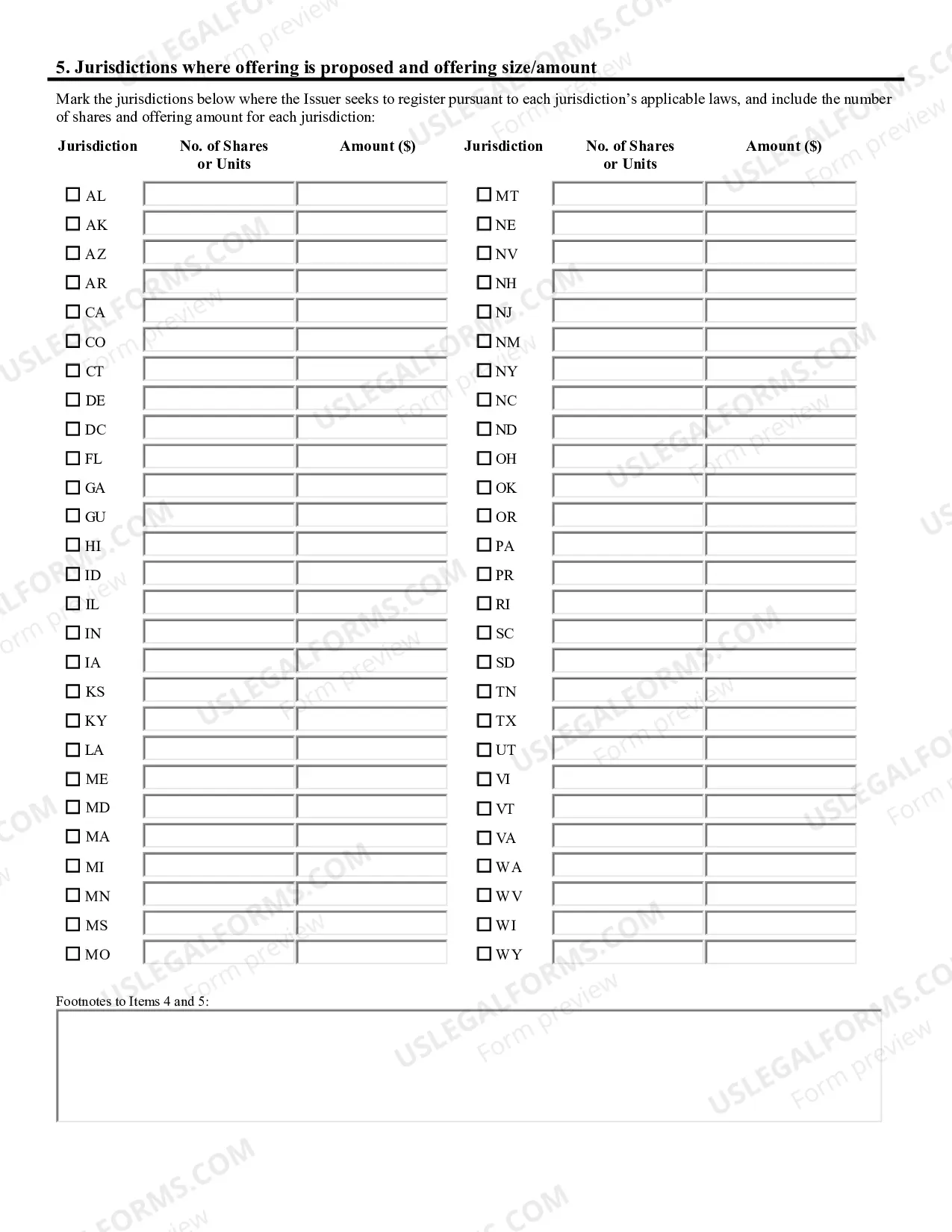 Preview Uniform Application to Register Securities