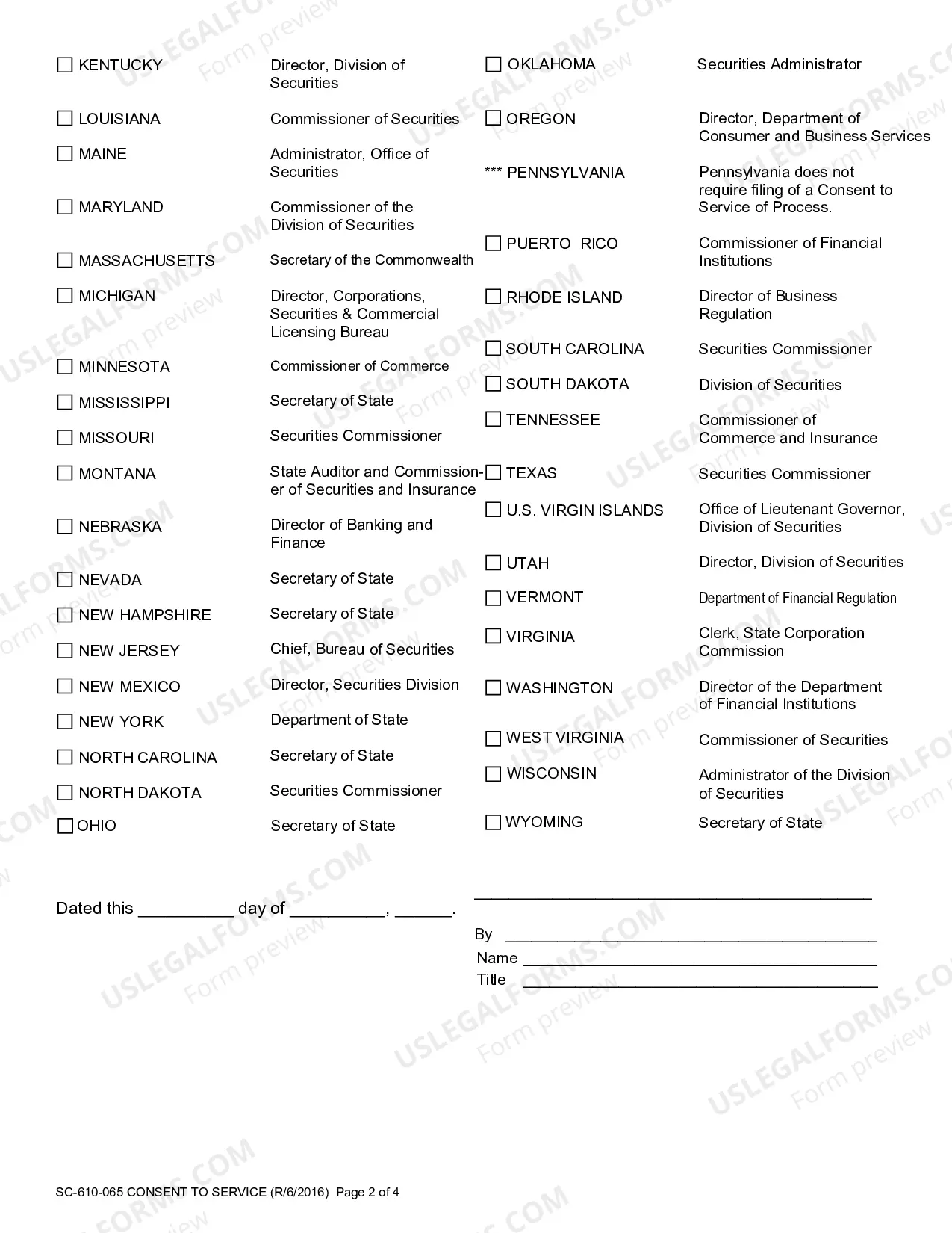 Preview Uniform Consent to Service of Process