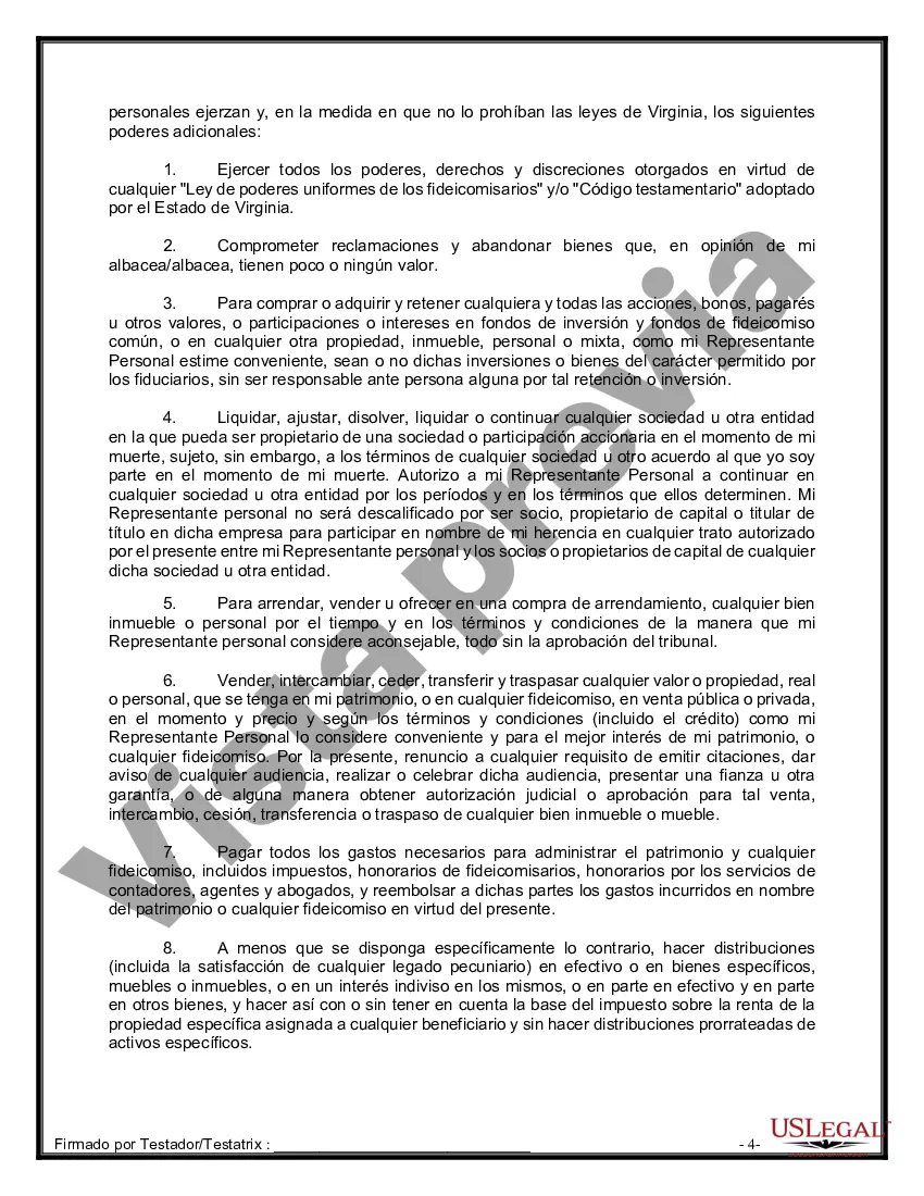 Preview Paquete de Voluntades Mutuas con Últimas Voluntades y Testamentos para Pareja Casada con Hijos Adultos