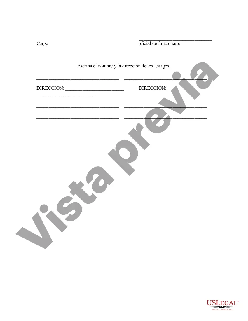 Preview Codicilo al formulario de testamento para enmendar su testamento - Cambios o enmiendas de testamento