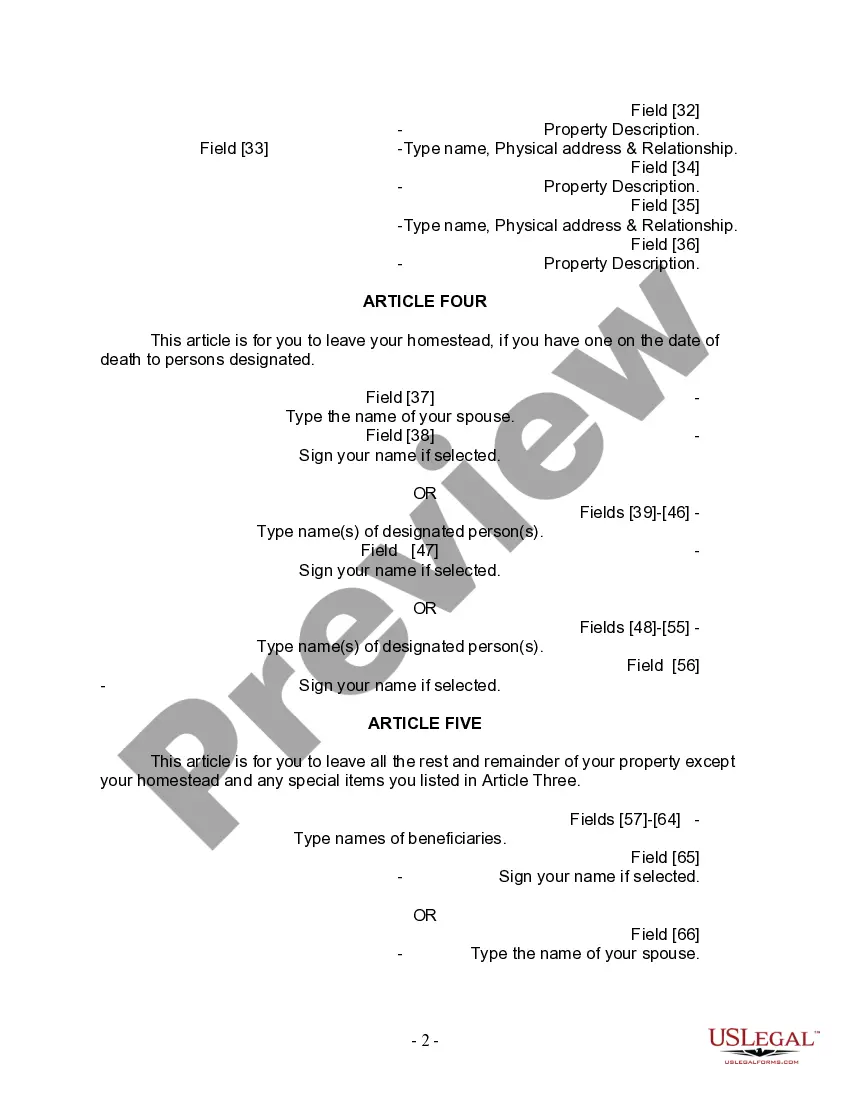 Preview Last Will and Testament for Divorced and Remarried Person with Mine, Yours and Ours Children