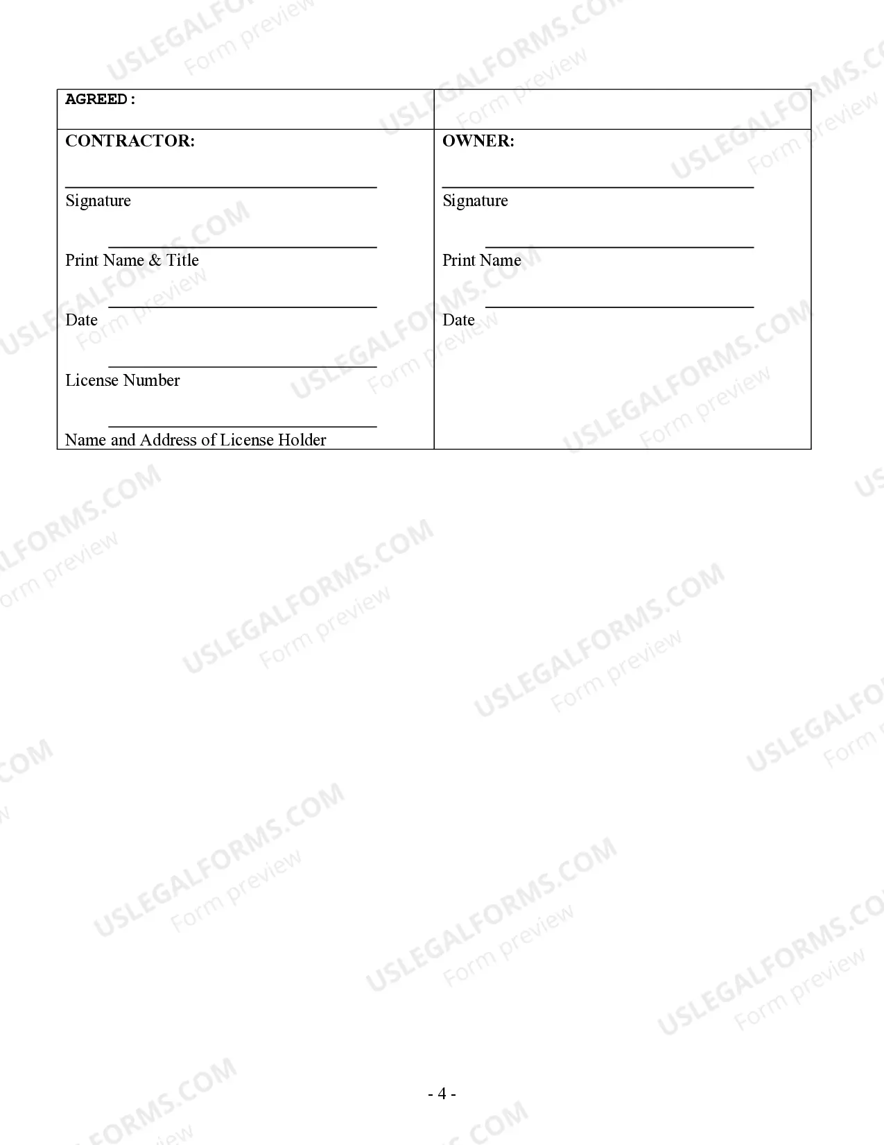 Preview Demolition Contract for Contractor