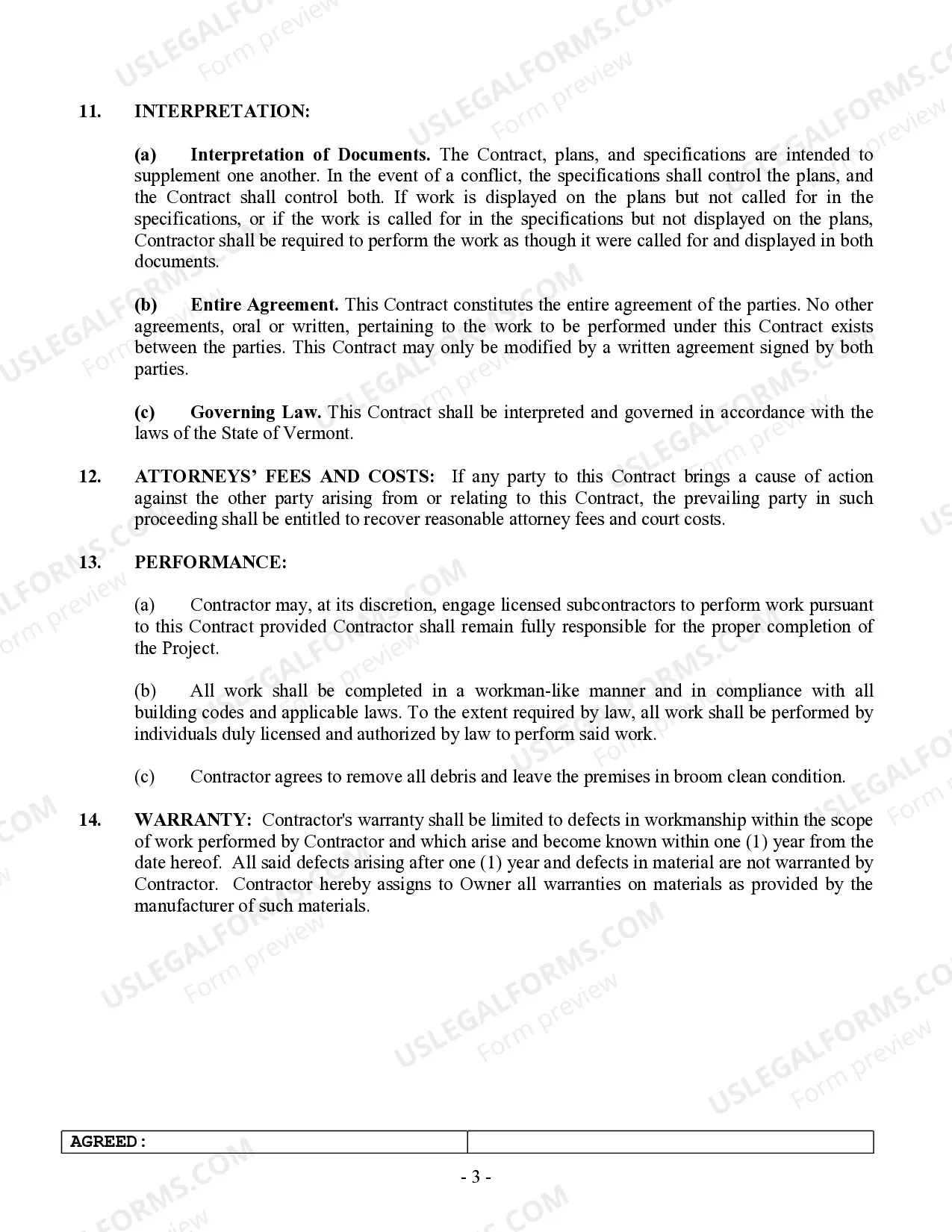Preview Refrigeration Contract for Contractor