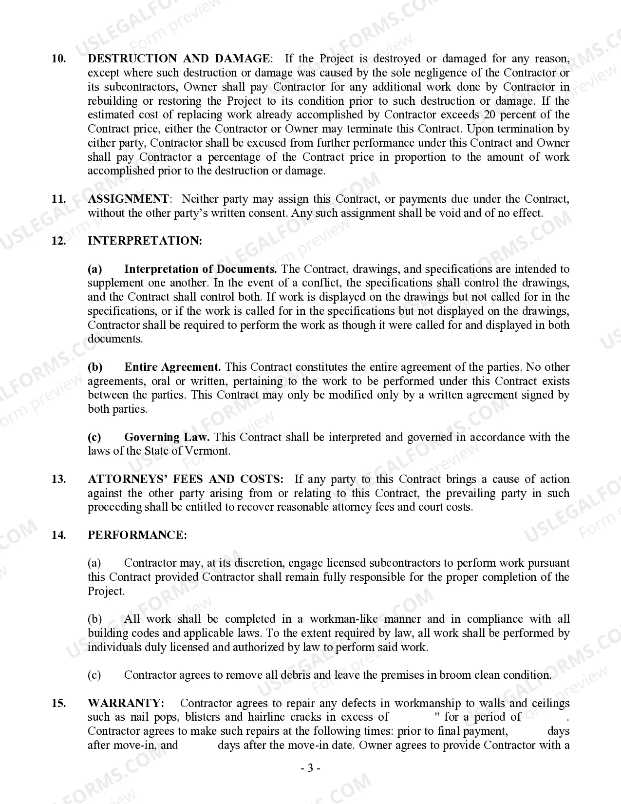 Preview Sheetrock Drywall Contract for Contractor