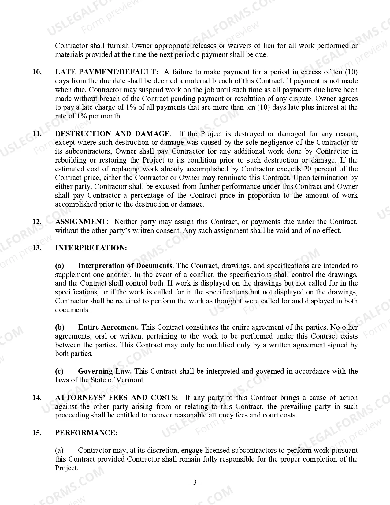 Preview Flooring Contract for Contractor