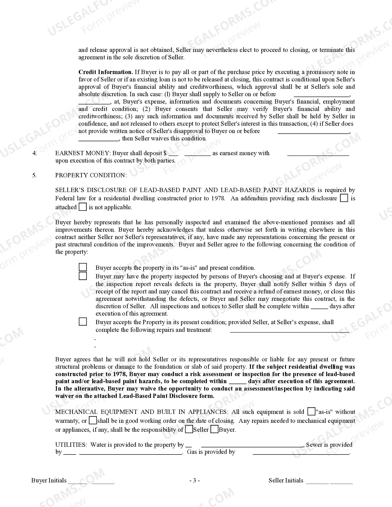 Preview Contract for Sale and Purchase of Real Estate with No Broker for Residential Home Sale Agreement