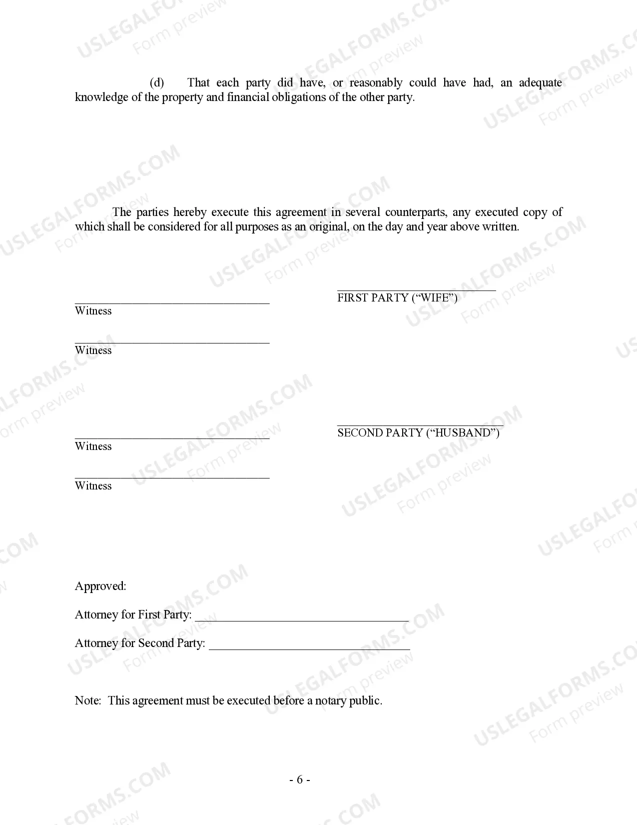 Preview Vermont Prenuptial Premarital Agreement without Financial Statements