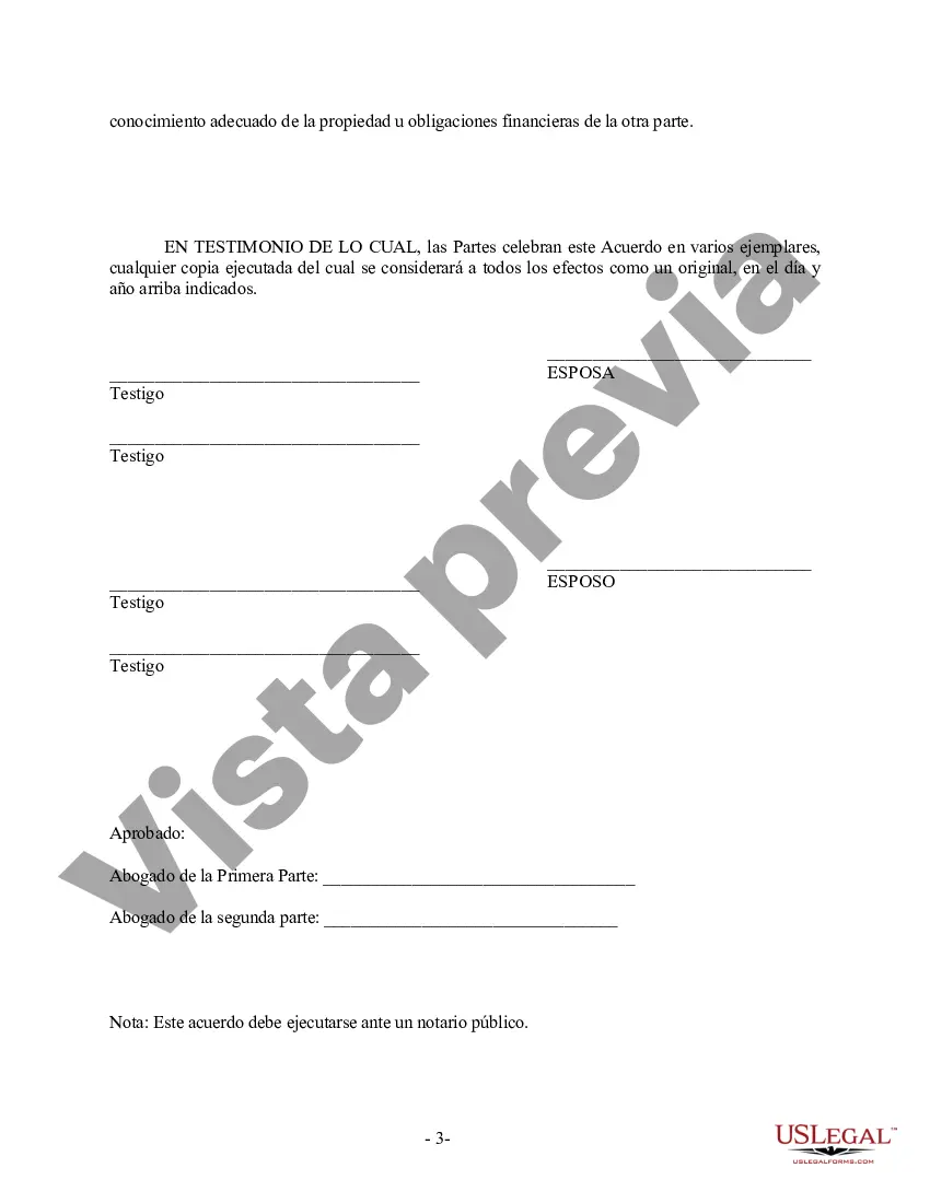 Preview Enmienda al Acuerdo Prenupcial o Prematrimonial