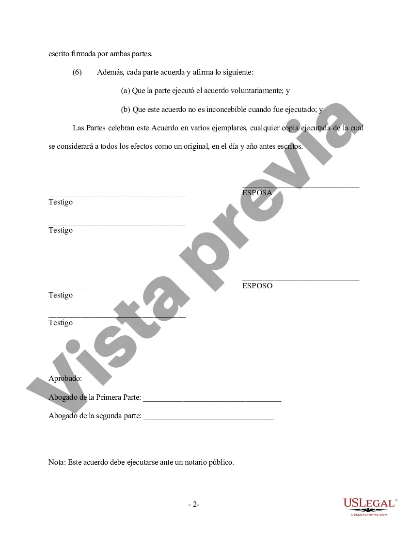 Preview Revocación del Acuerdo Prematrimonial o Prenupcial