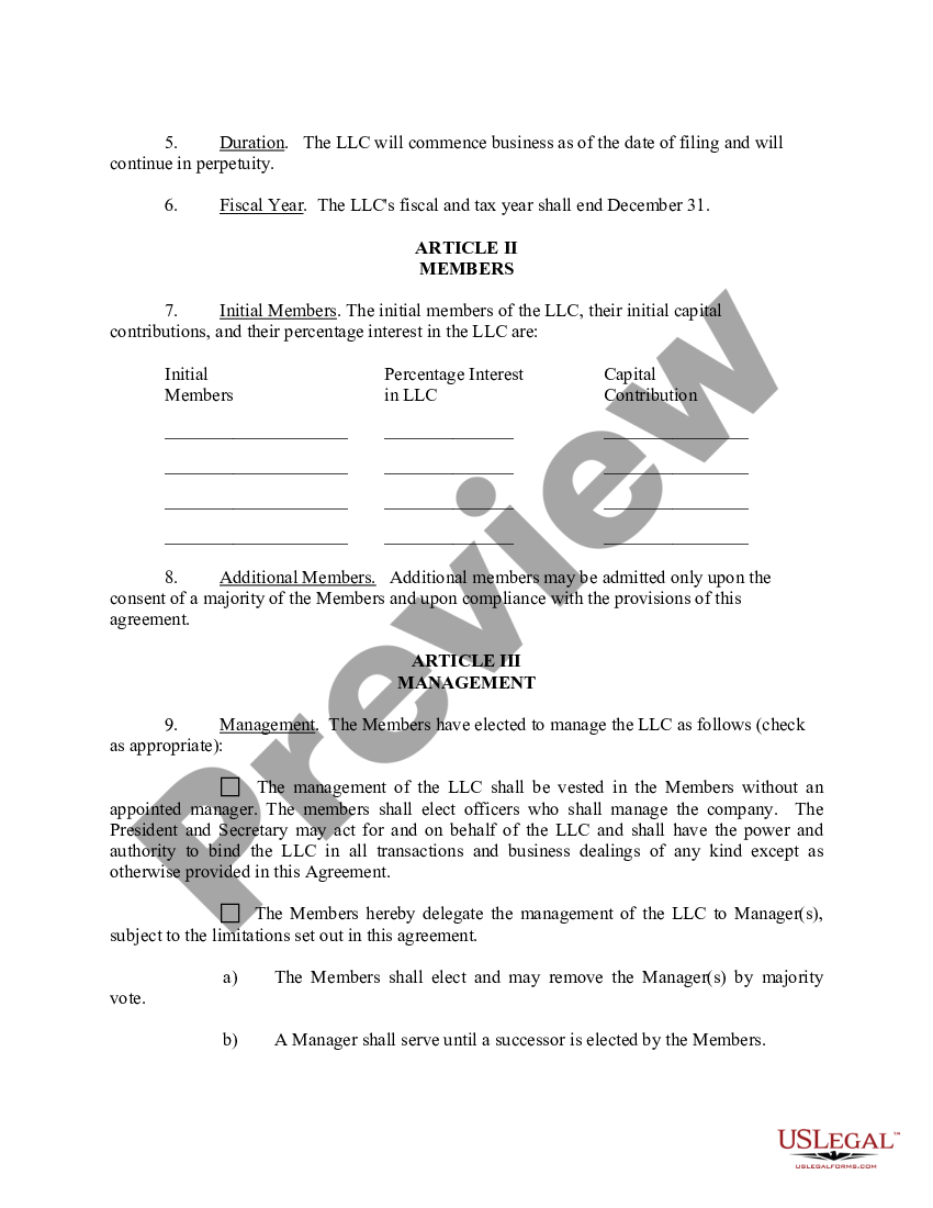 Vermont Llc Operating Agreement With S Corp Election | US Legal Forms