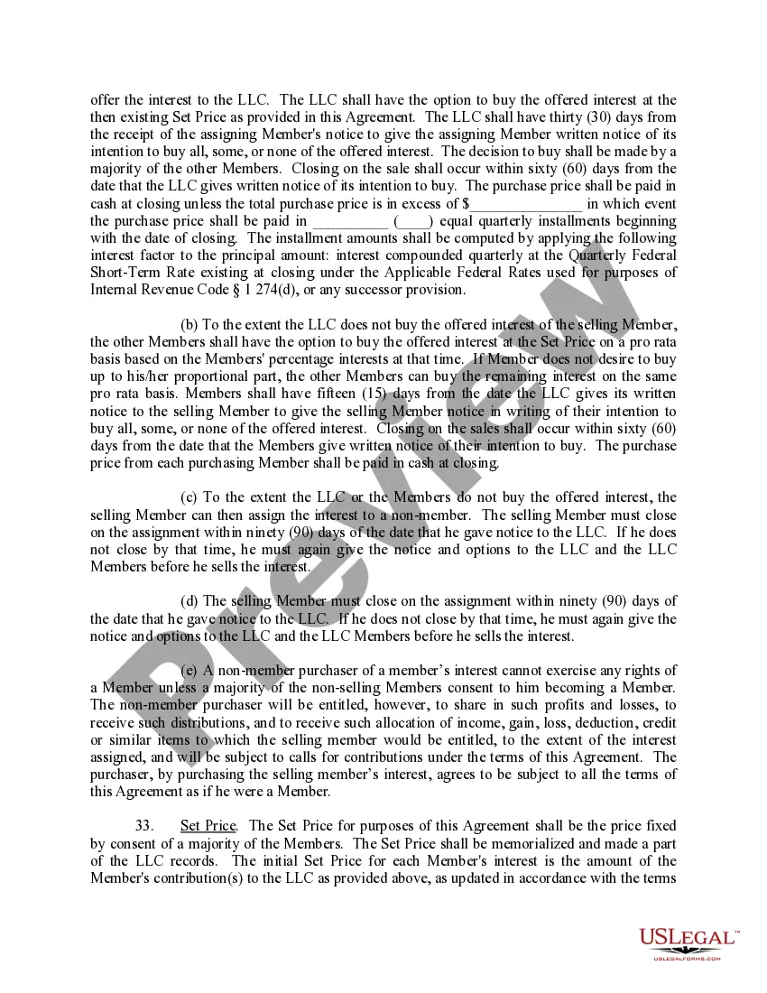 Get Limited Liability Company LLC Operating Agreement Preview Limited Liability Company LLC Operating Agreement
