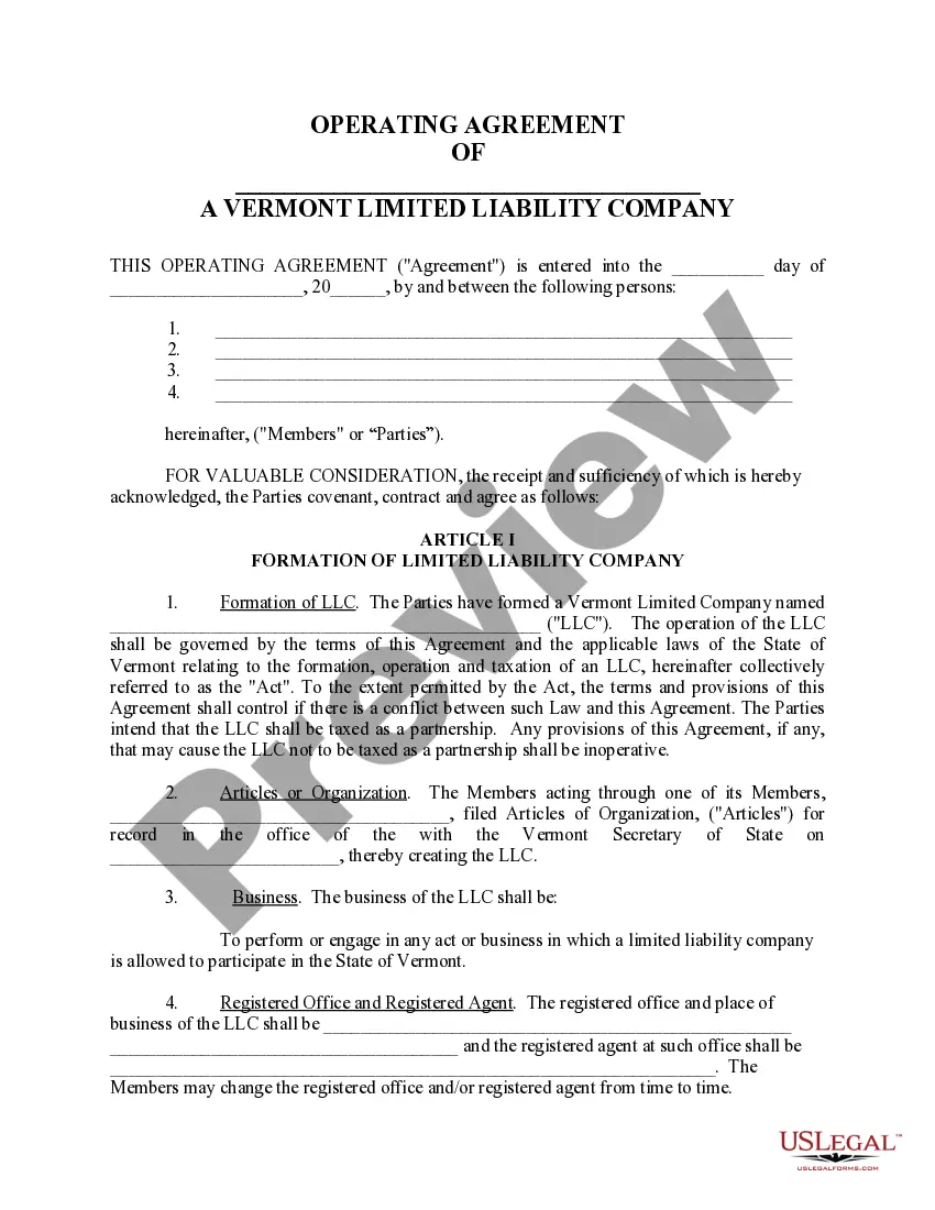 Get Limited Liability Company LLC Operating Agreement Preview Limited Liability Company LLC Operating Agreement