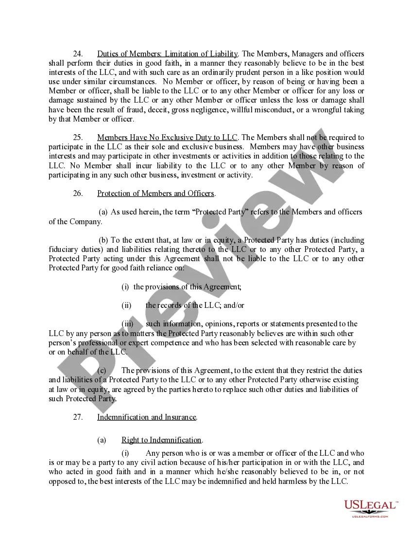 Get Limited Liability Company LLC Operating Agreement Preview Limited Liability Company LLC Operating Agreement