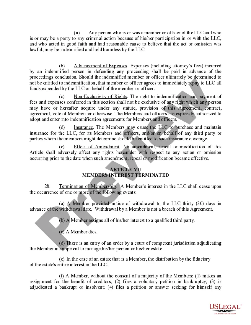Get Limited Liability Company LLC Operating Agreement Preview Limited Liability Company LLC Operating Agreement