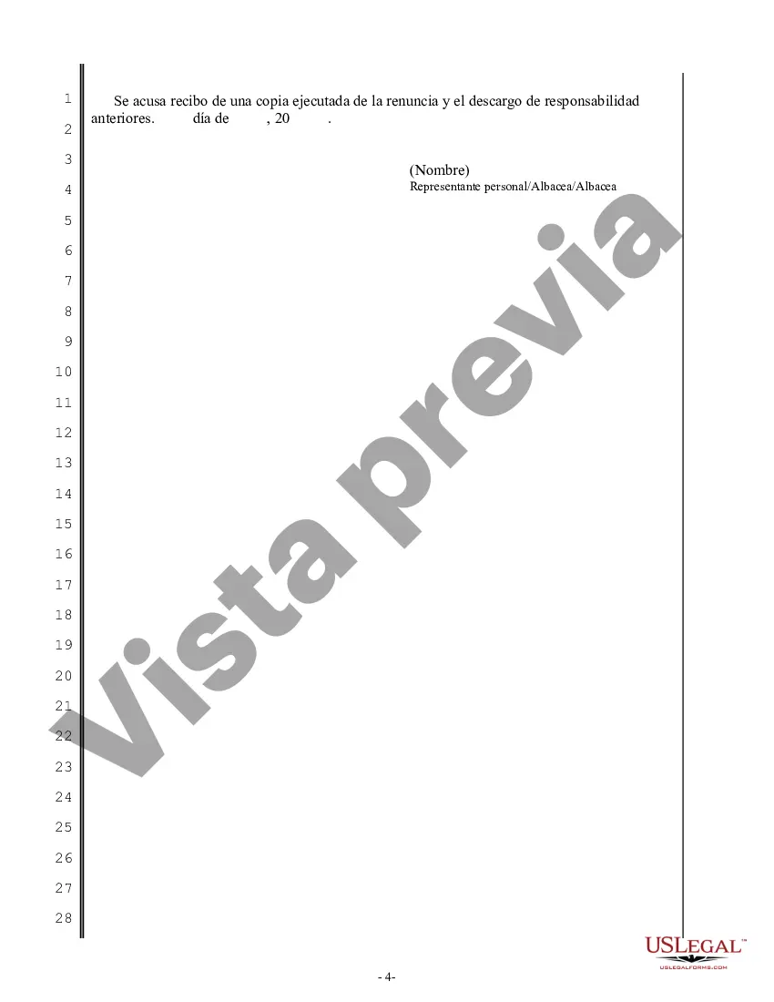 Preview Renuncia y renuncia de propiedad del testamento por testamento