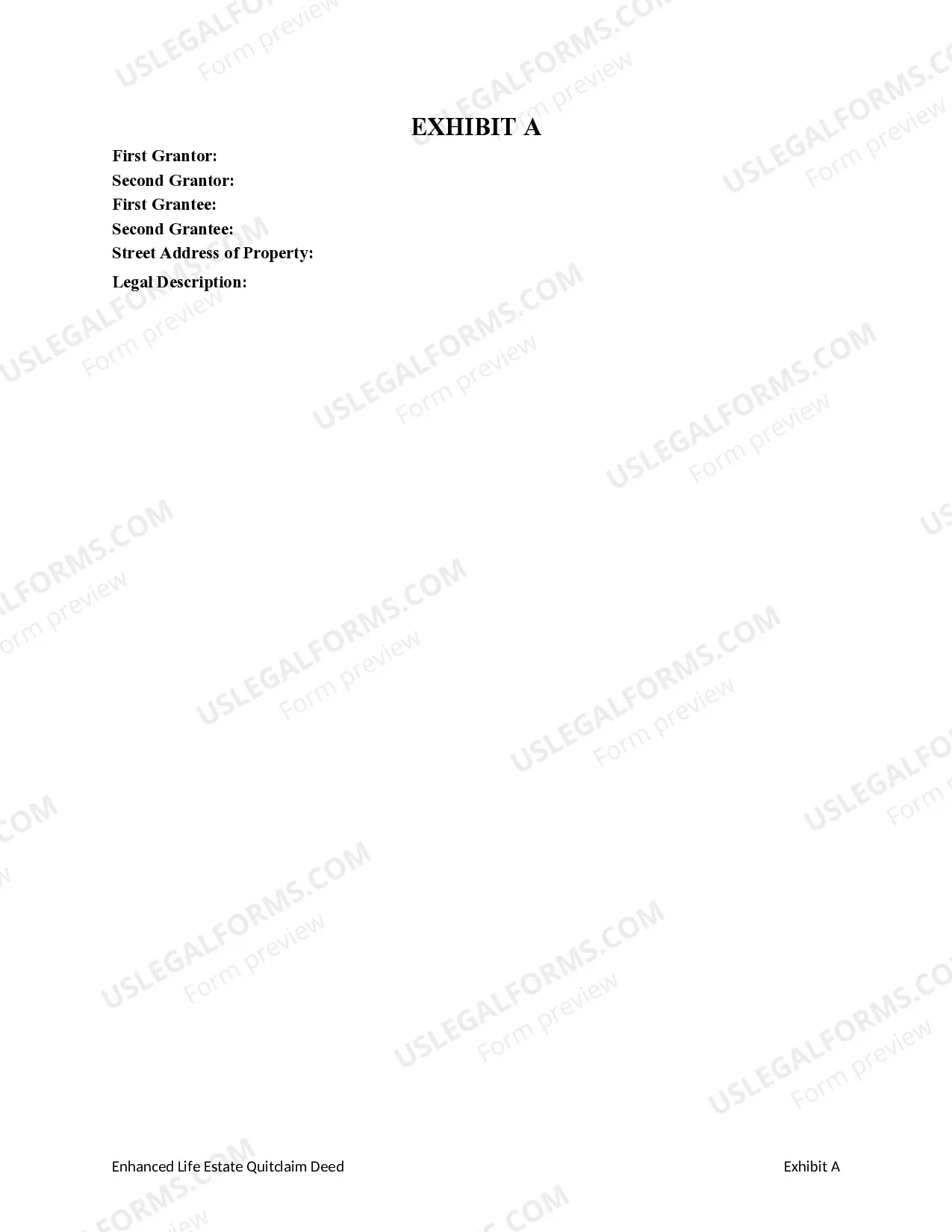 Preview Vermont Enhanced Life Estate Quitclaim Deed