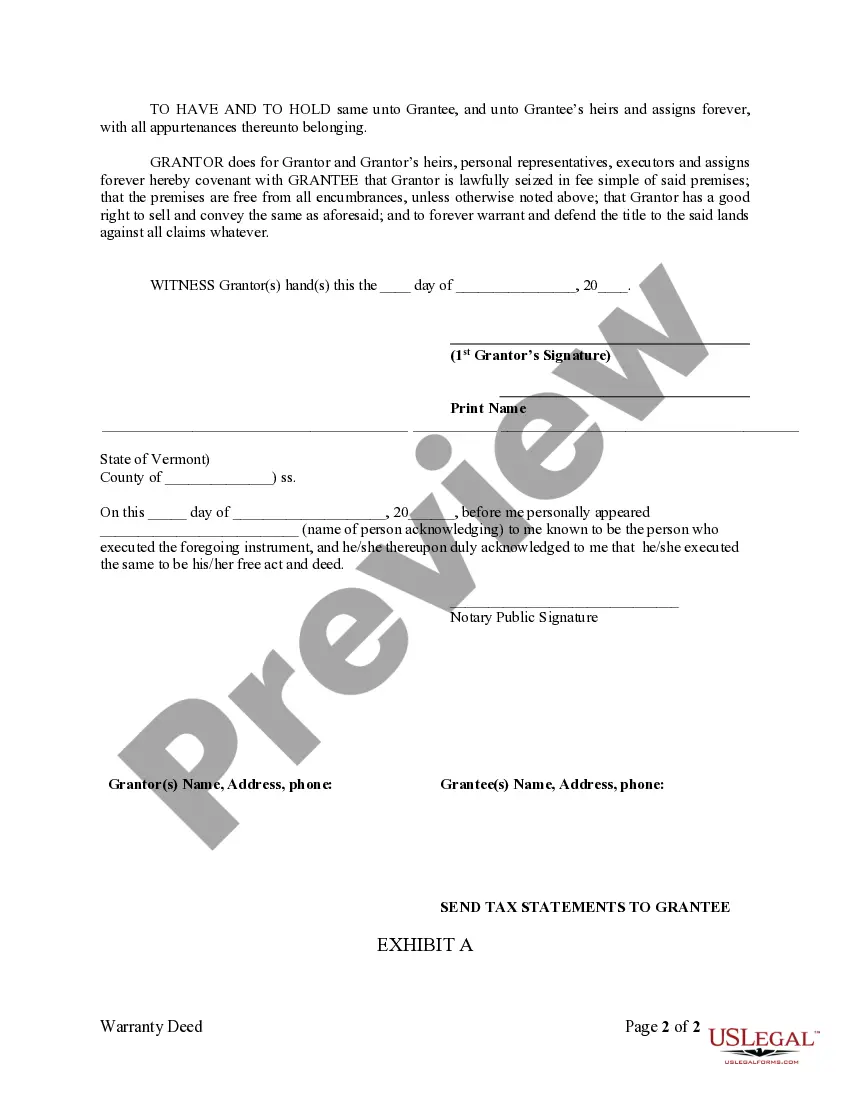 Preview Warranty Deed from Individual to a Trust