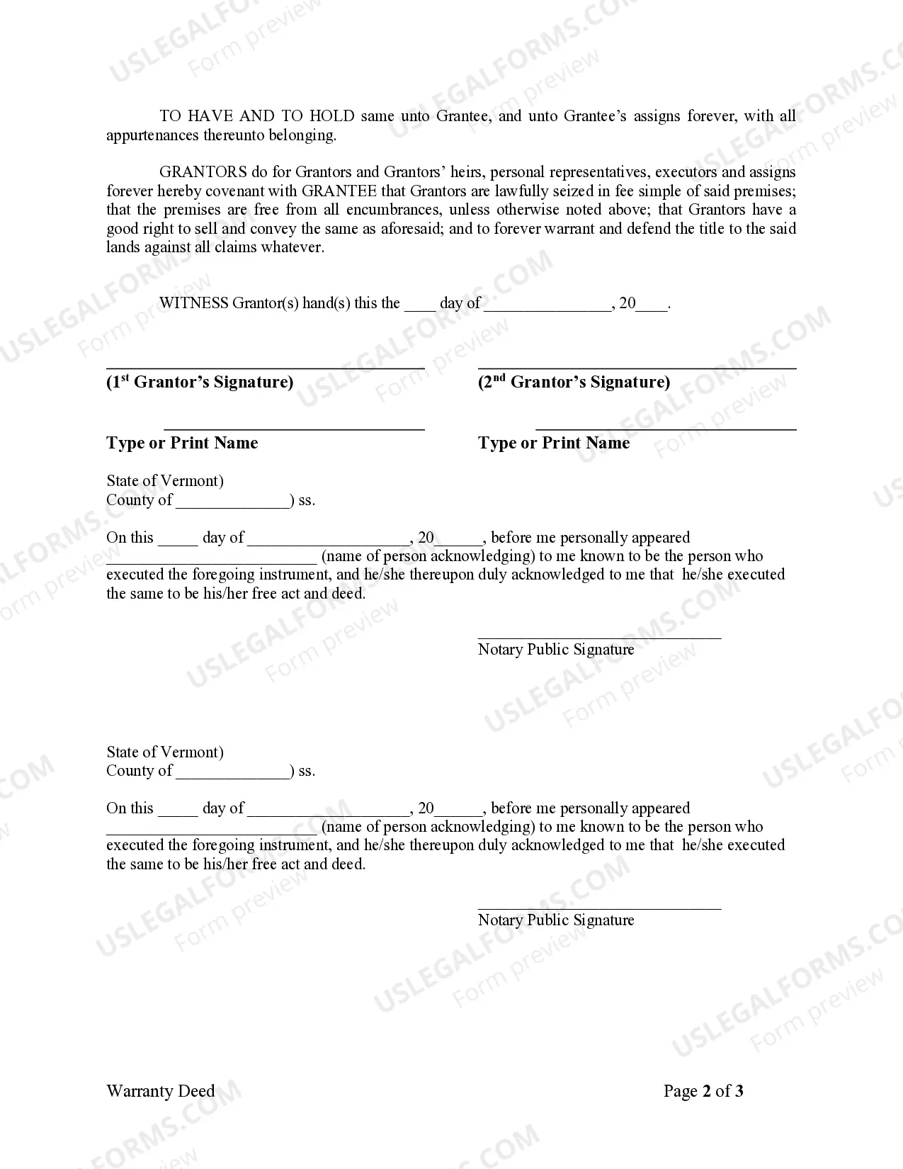 Preview Warranty Deed from Husband and Wife to a Trust