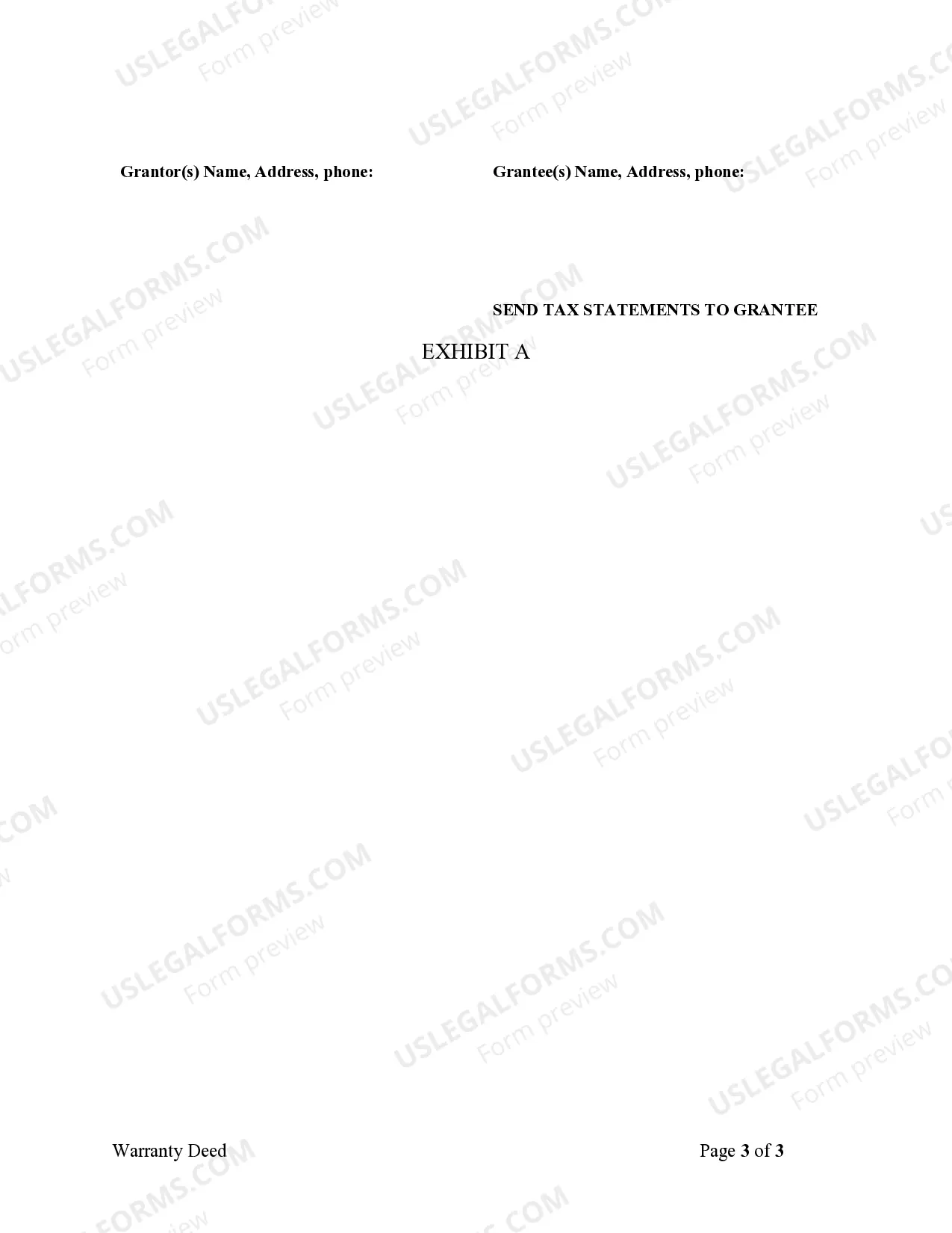 Preview Warranty Deed from Husband and Wife to a Trust