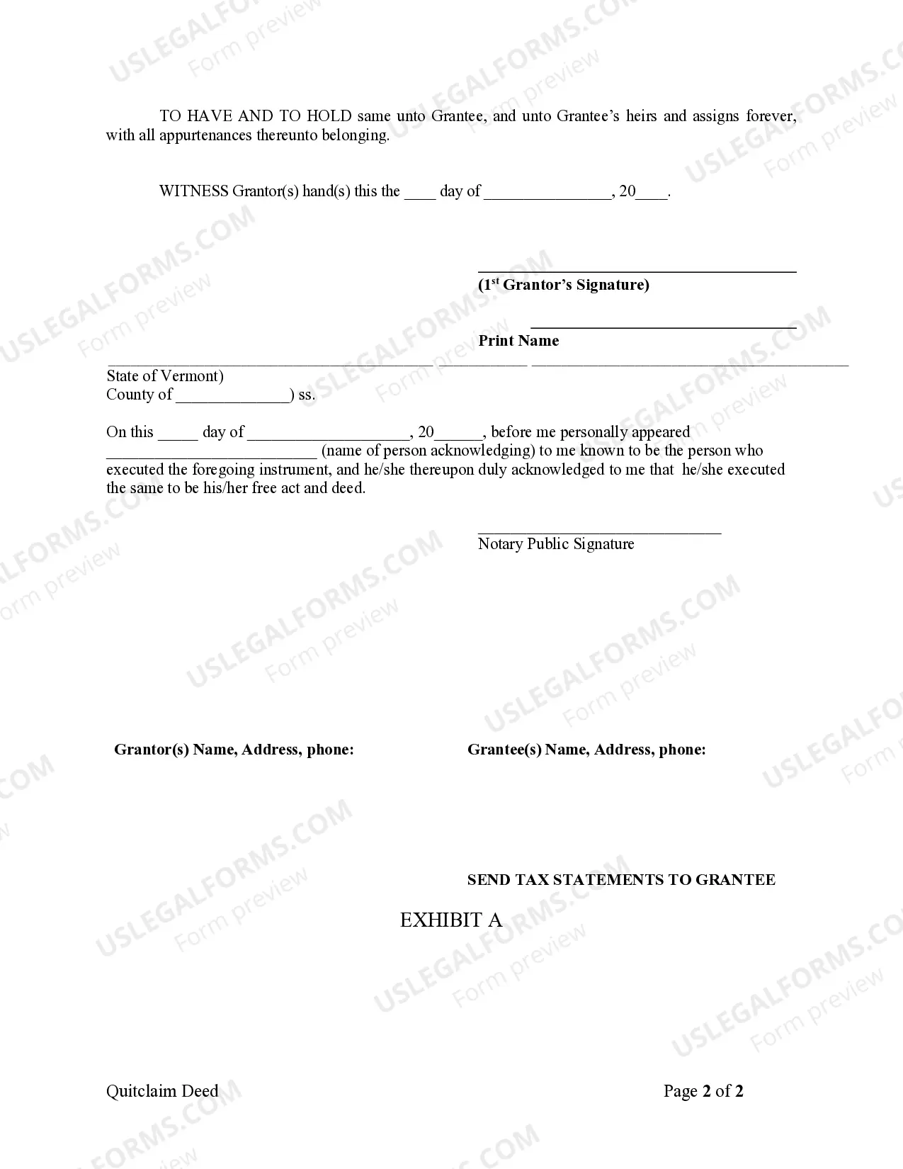Preview Quitclaim Deed from Individual to Individual