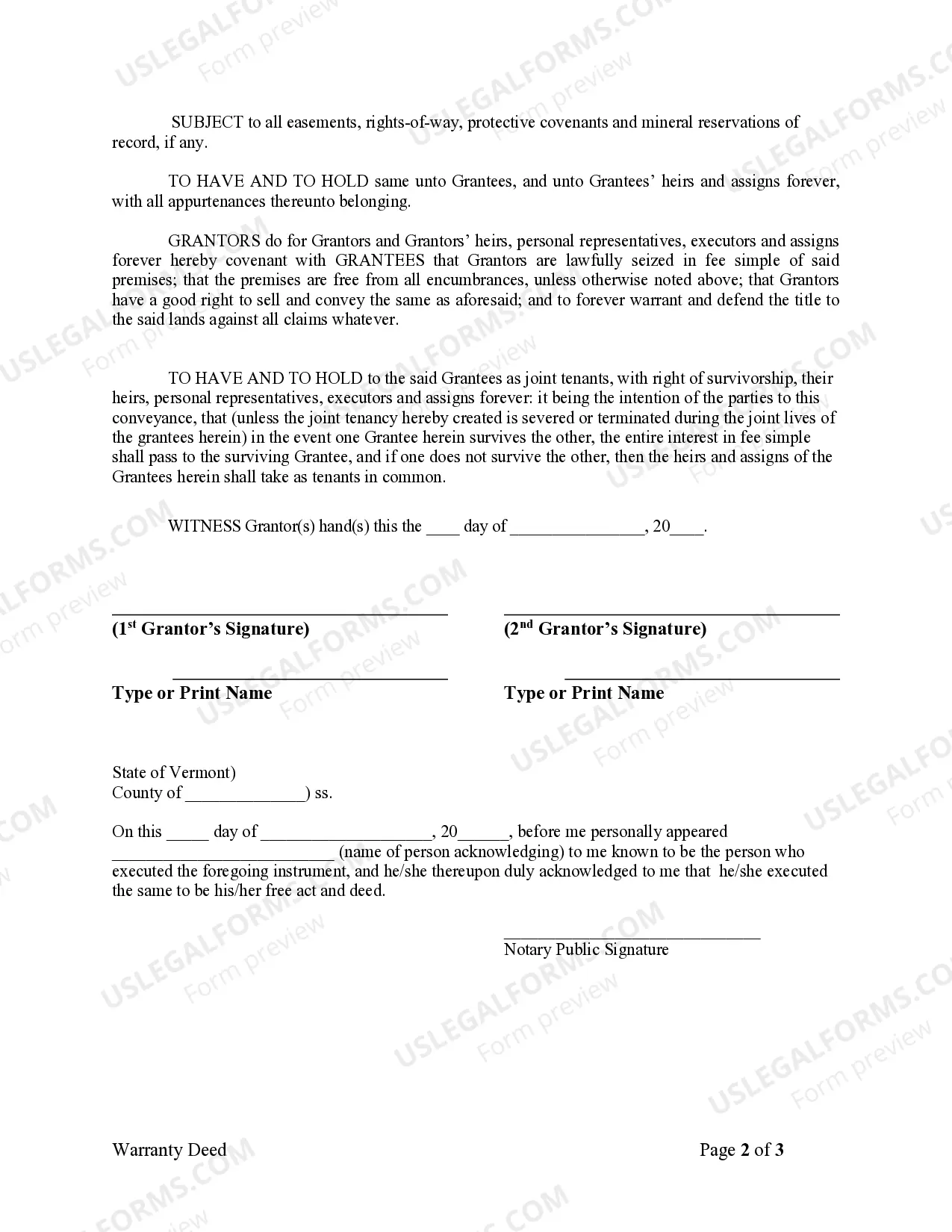 Preview Warranty Deed from two Individuals to Husband and Wife