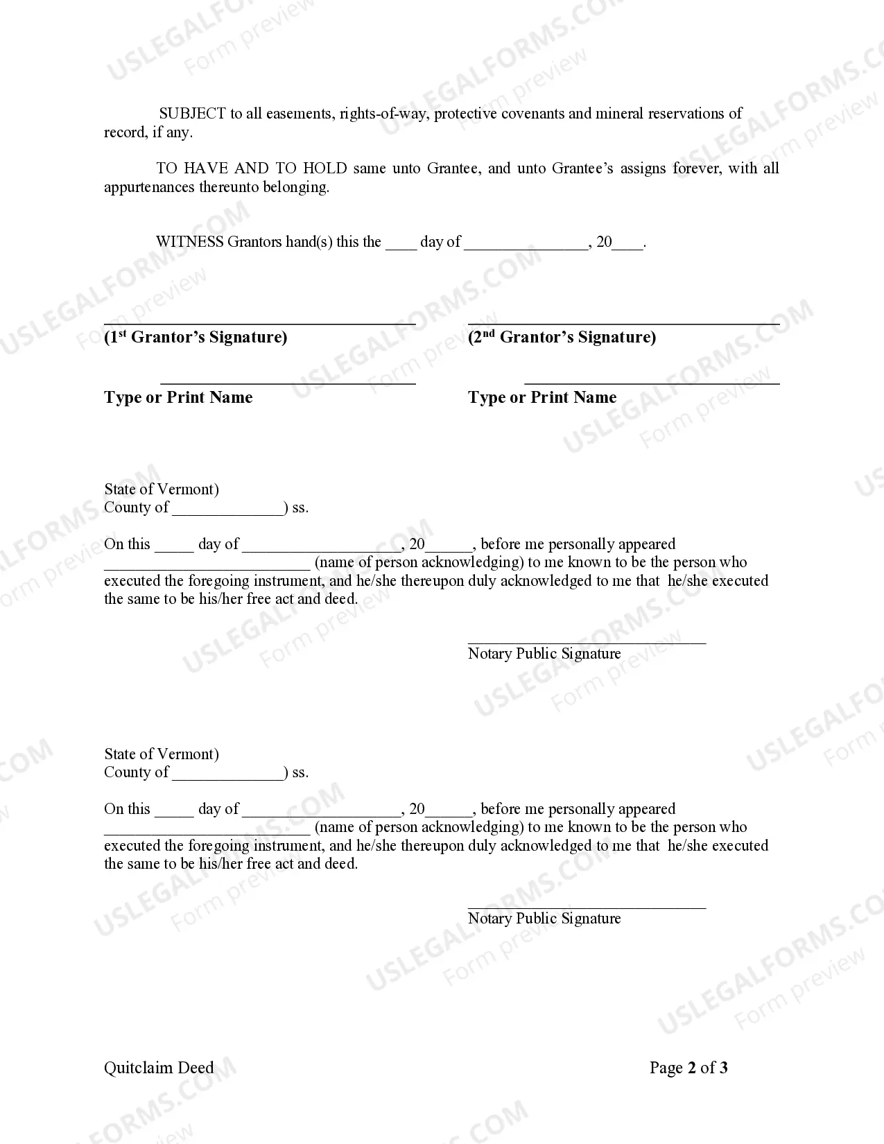 Preview Quitclaim Deed by Two Individuals to LLC