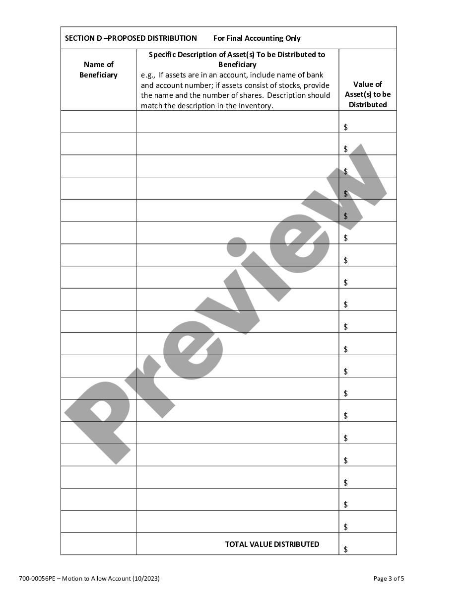 page 2 Summary of Account of Executor - Administrator With Schedules A-J Attached preview