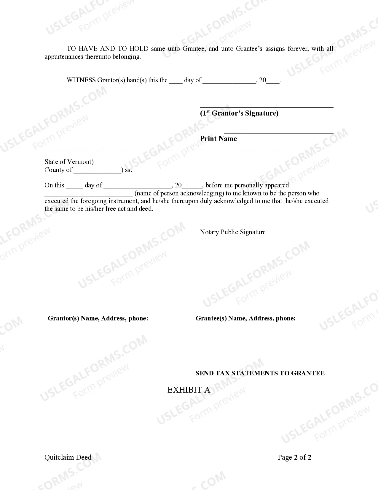 Preview Quitclaim Deed from Individual to Corporation