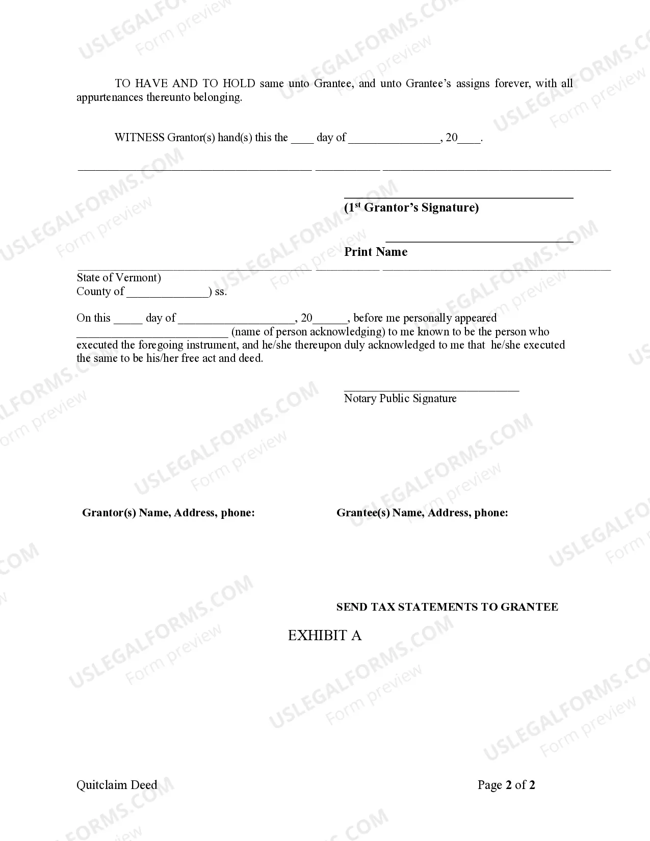 Preview Quitclaim Deed from Individual to LLC