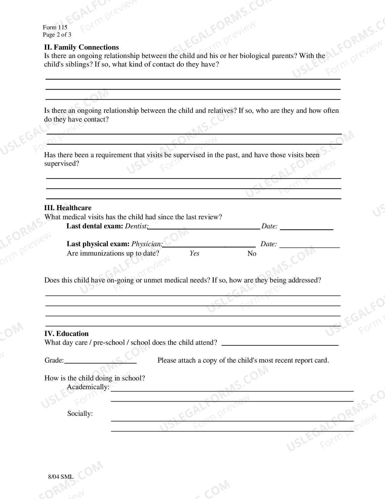 Preview Permanency Review Report