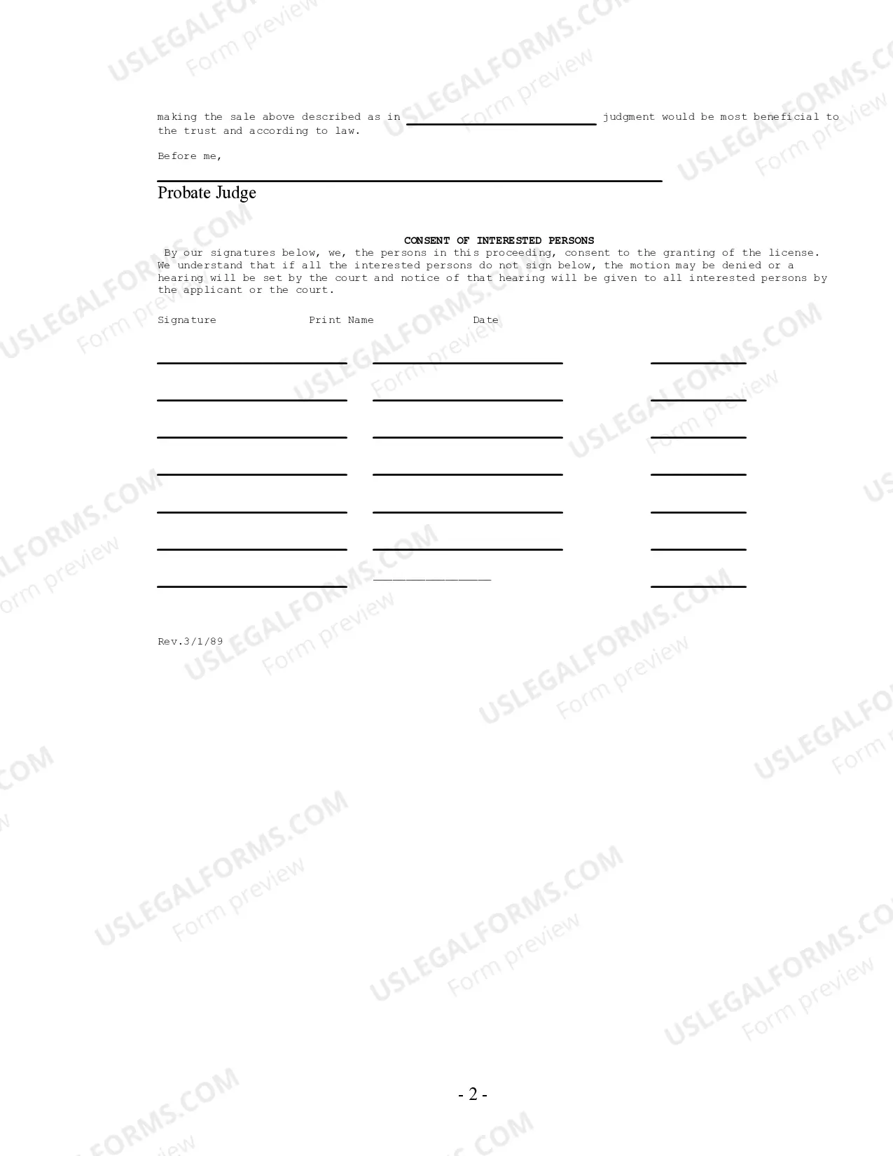 Preview Motion for License to Sell