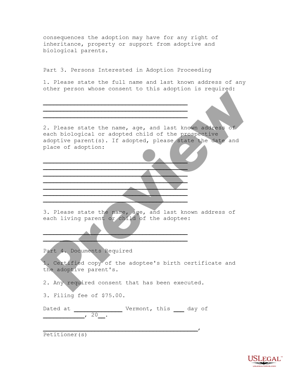 page 2 Adult Adoption Petition preview