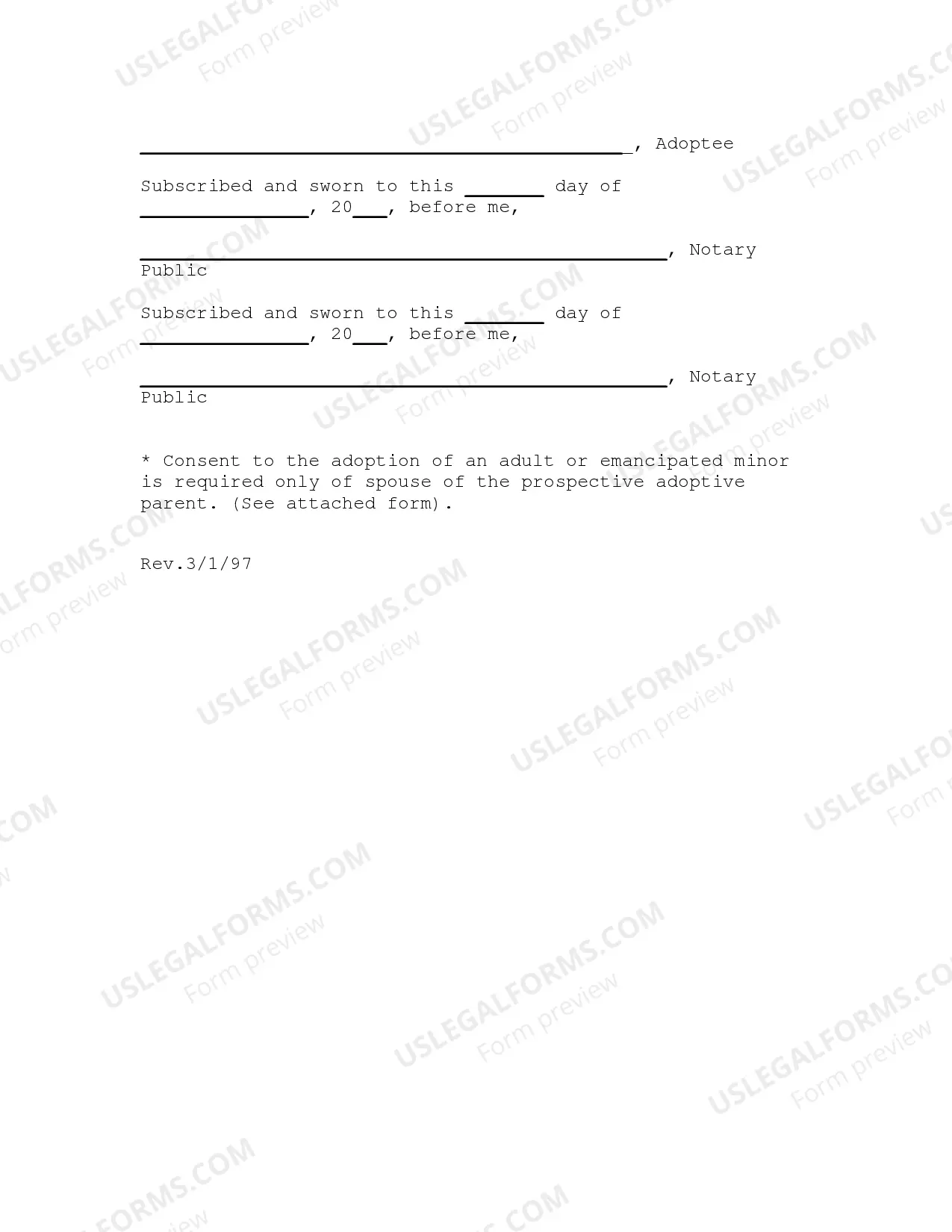 Preview Adult Adoption Petition