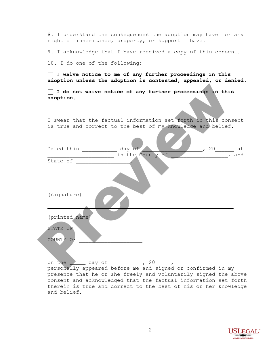 page 1 Consent Of Spouse Of Prospective Adoptive Parent In Adoption Of Adult Or Emancipated Minor preview
