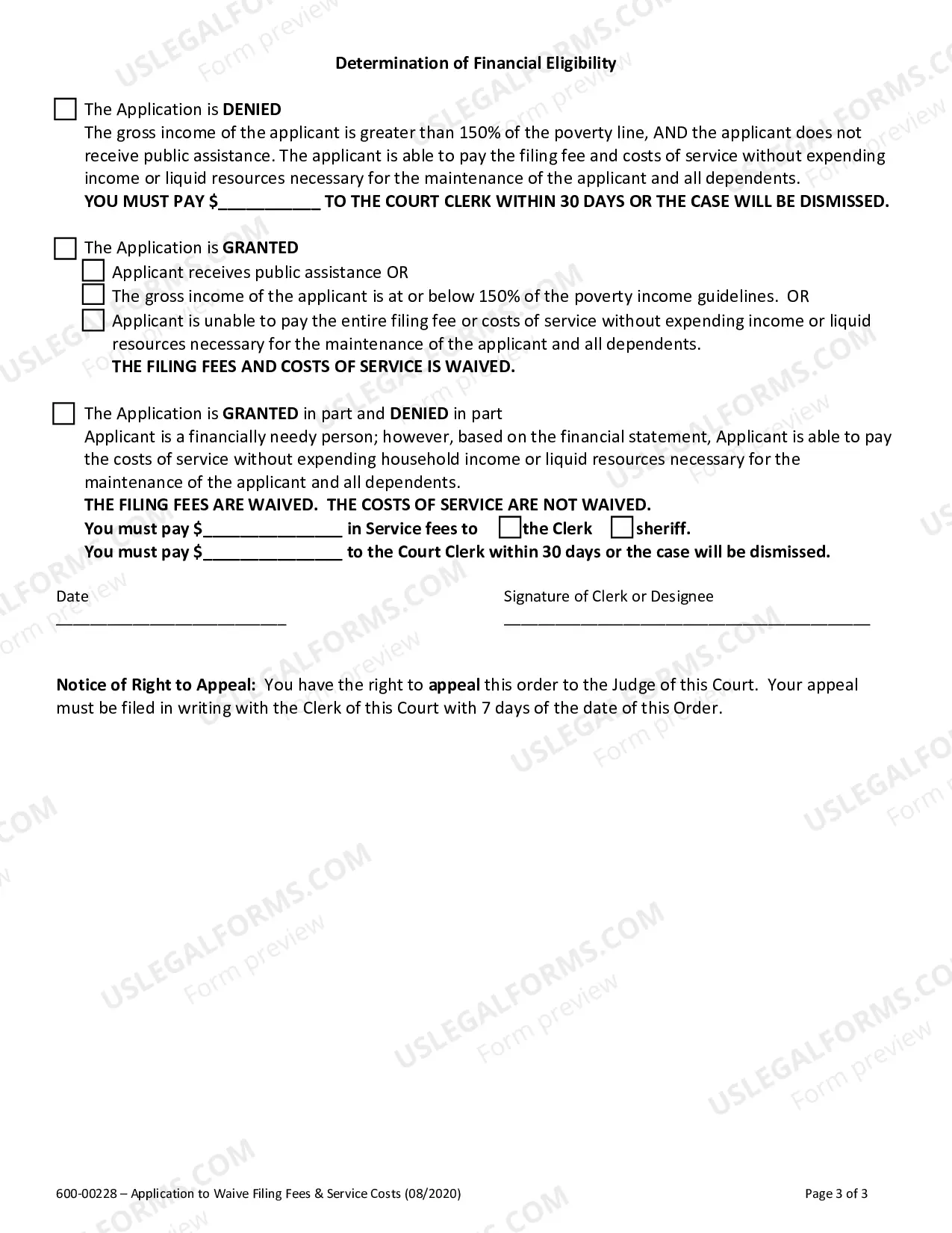Preview Application to Proceed In Forma Pauperis