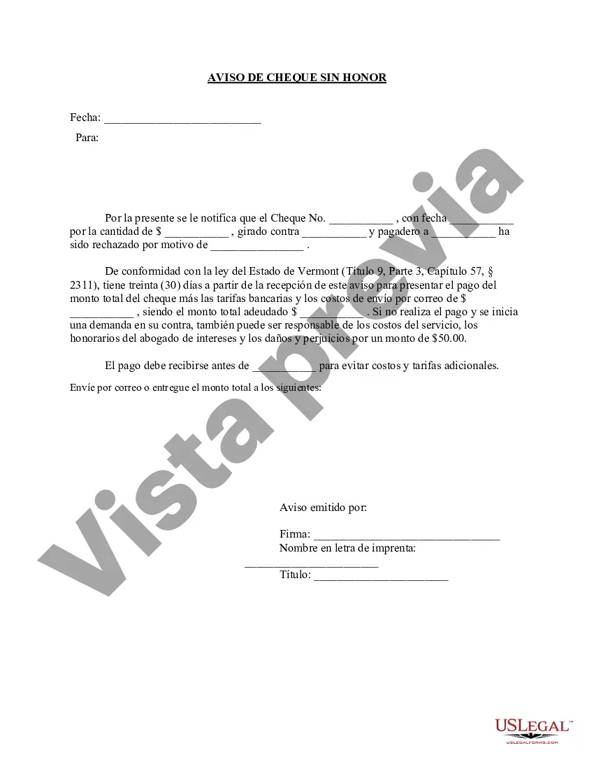 Preview Aviso de cheque sin fondos - Civil - Palabras clave: cheque sin fondos, cheque sin fondos