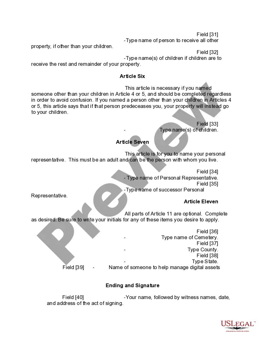 Preview Mutual Wills Package of Last Wills and Testaments for Man and Woman living together not Married with Adult Children