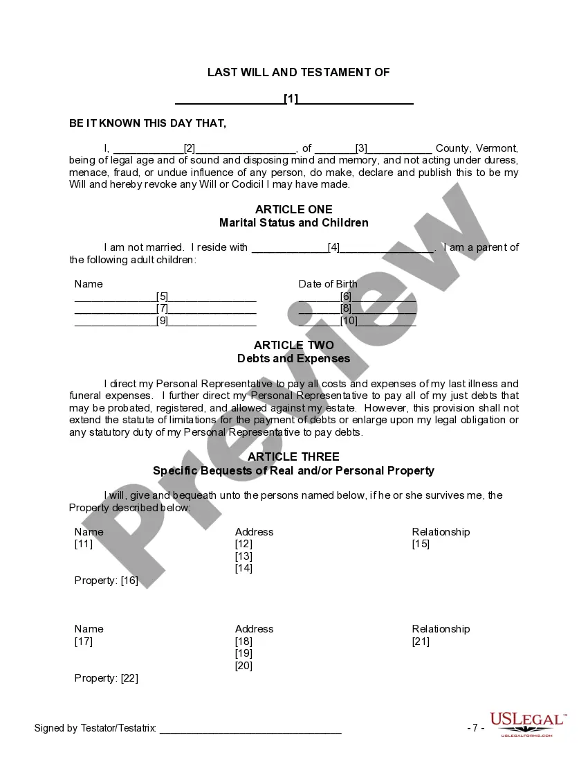 Preview Mutual Wills Package of Last Wills and Testaments for Man and Woman living together not Married with Adult Children