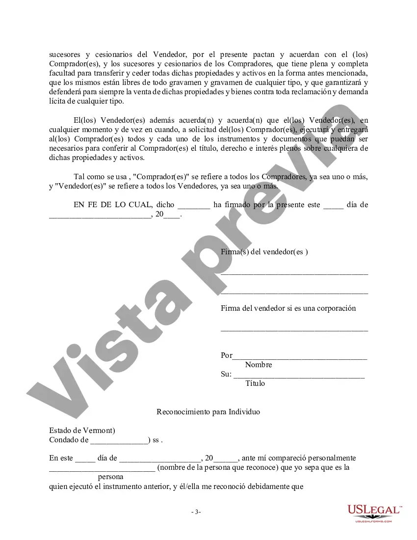 Preview Factura de venta en relación con la venta del negocio por parte del vendedor individual o corporativo