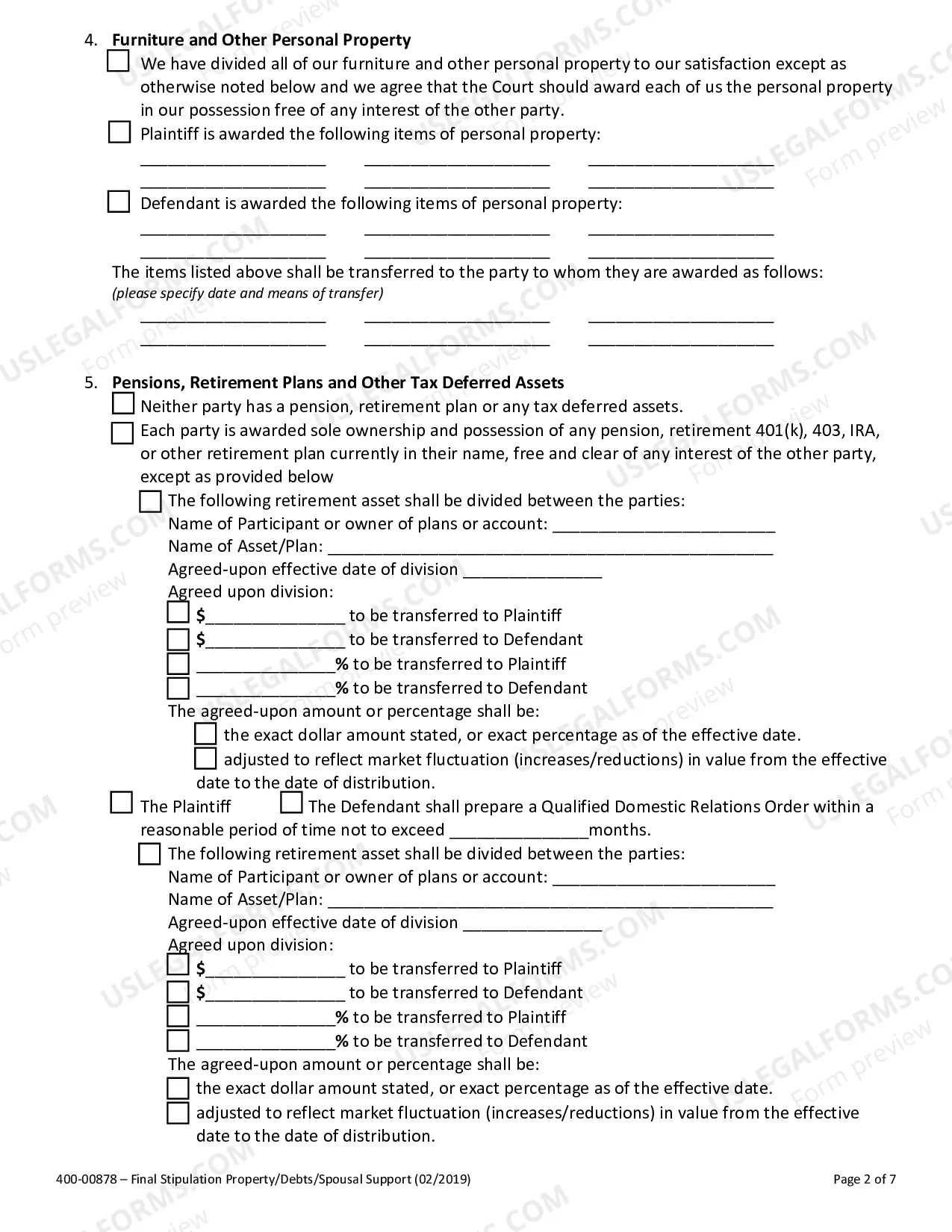 Preview Final Stipulation of Divorce and Separation Agreement