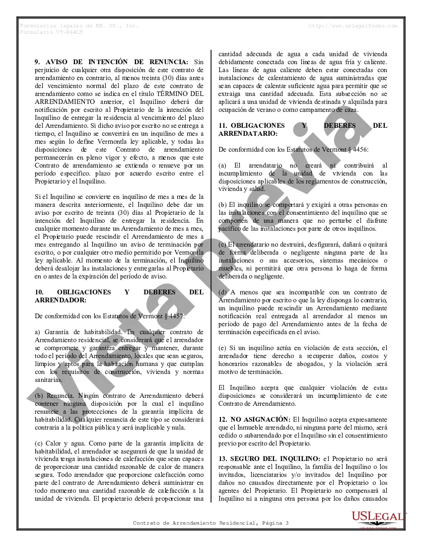 Preview Contrato de arrendamiento de alquiler residencial