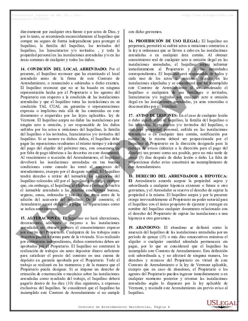 Preview Contrato de arrendamiento de alquiler residencial