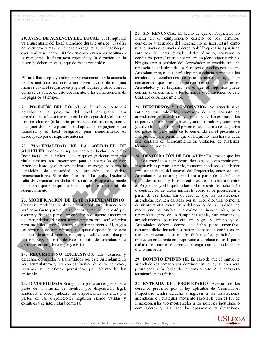 Preview Contrato de arrendamiento de alquiler residencial