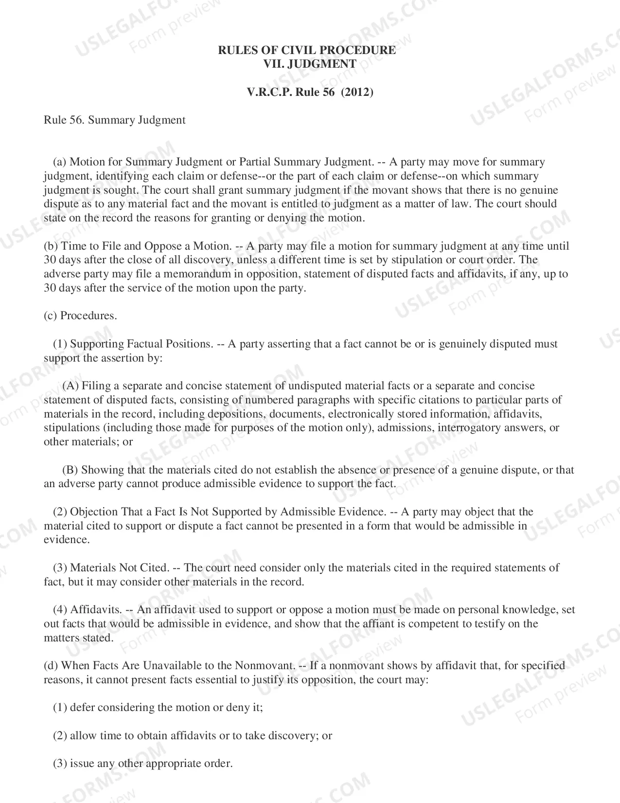 Preview Notice to Unrepresented Litigant
