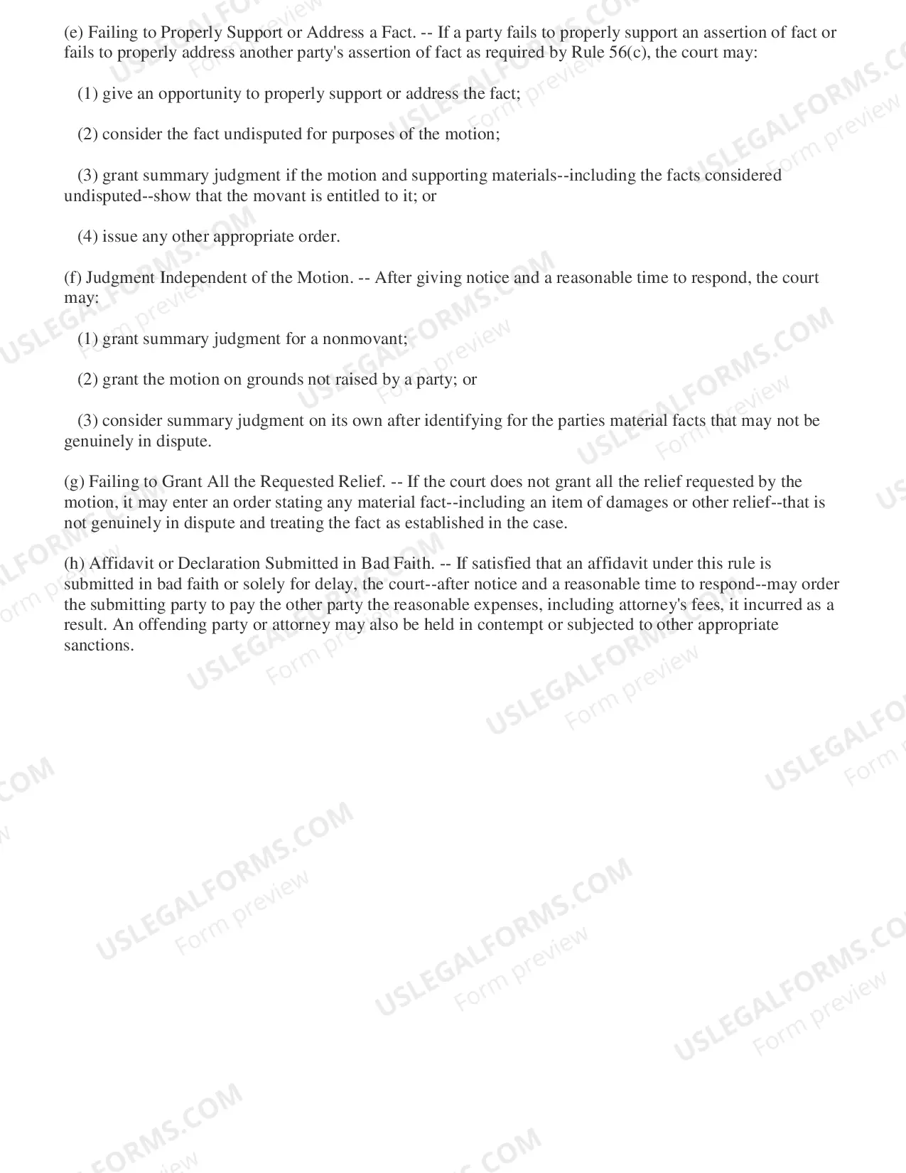 Preview Notice to Unrepresented Litigant