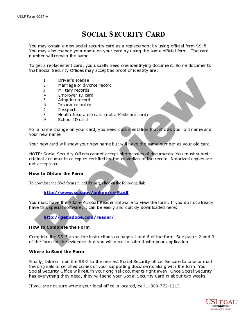 Preview Name Change Notification Package for Brides, Court Ordered Name Change, Divorced, Marriage