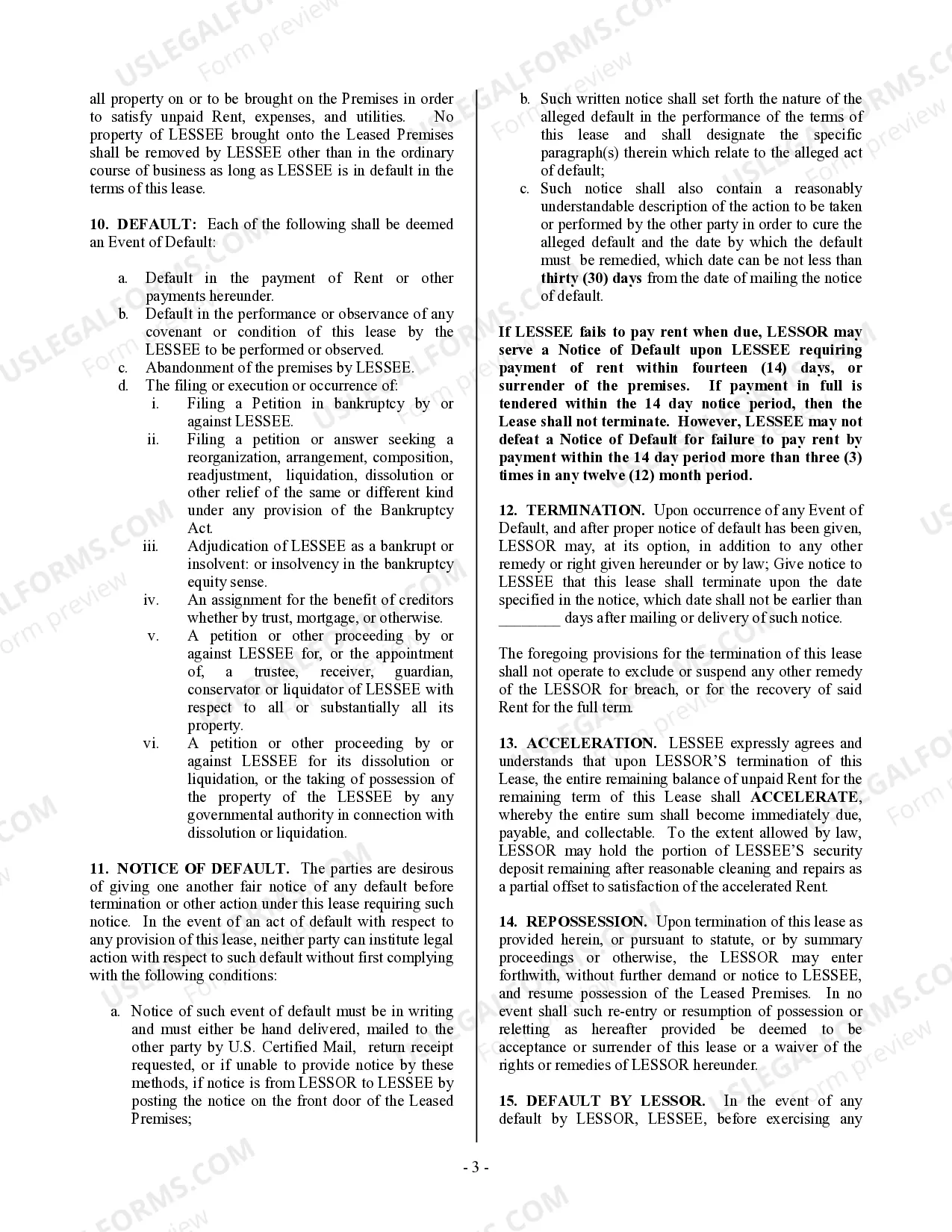 Preview Commercial Building or Space Lease