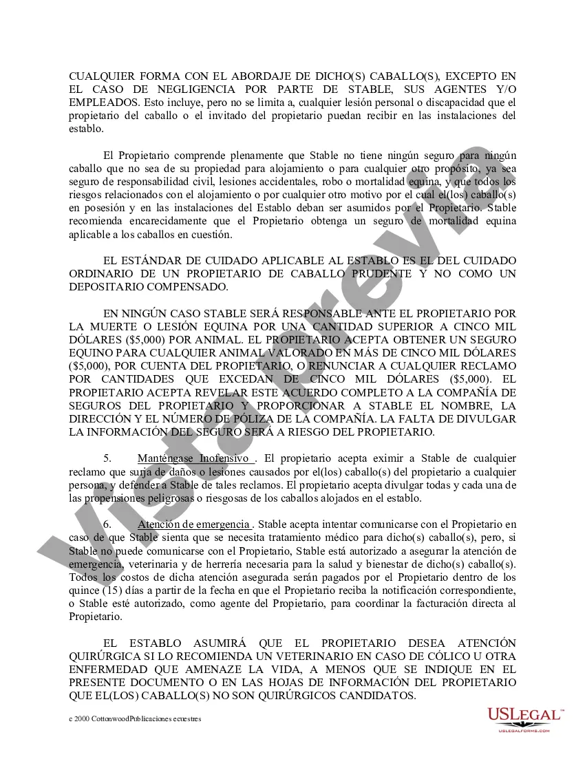 Preview Paquete de formularios equinos de caballos de Vermont