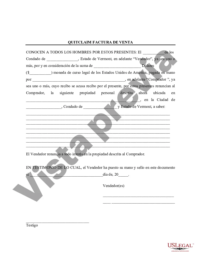 Preview Factura de venta sin garantía por vendedor individual