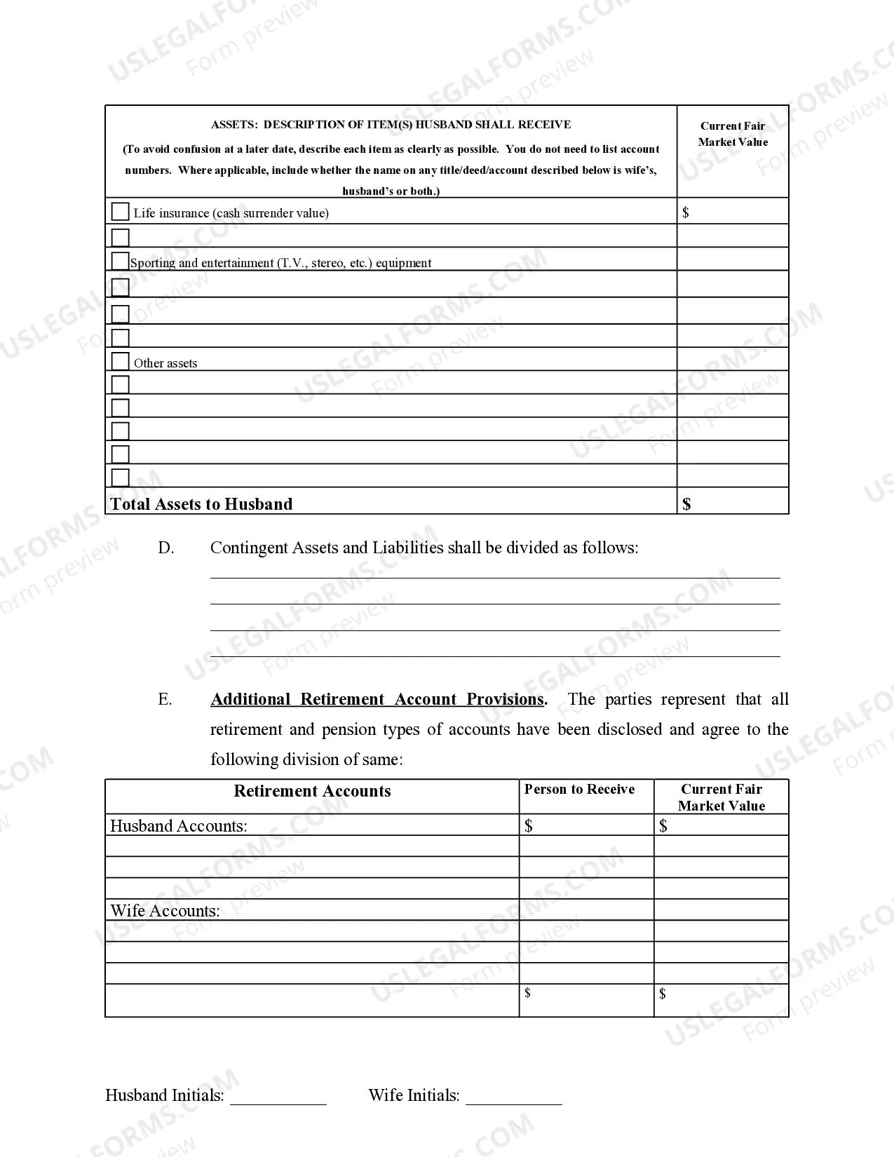 Preview Marital Domestic Separation and Property Settlement Agreement Minor Children Parties May have Joint Property or Debts where Divorce Action Filed